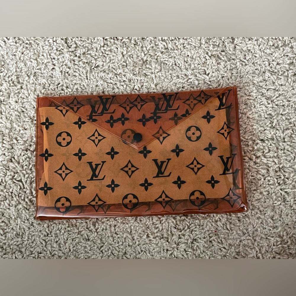 Louis Vuitton Pouch for swim suite storage Monogram Embossed PVC